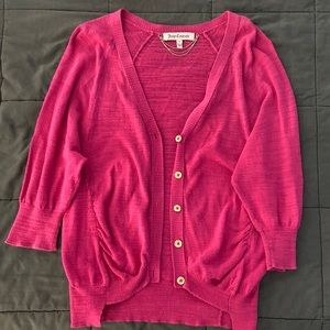 JUICY COUTURE PINK CARDIGAN XS
